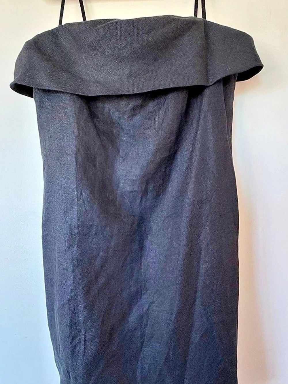 Banana Republic Linen Strapless Mini Dress Black Size 12P